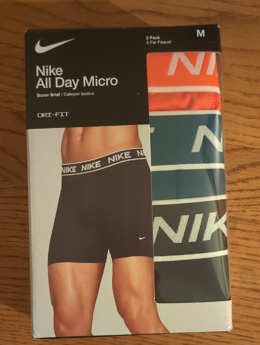 Nike Men's Boxer Briefs 3-Pack - Black, Red, Green